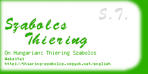 szabolcs thiering business card